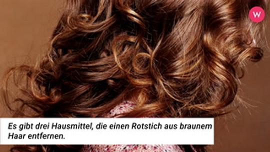 rotstich aus braunen haaren entfernen mit diesen hausmitteln klappt s wunderweib